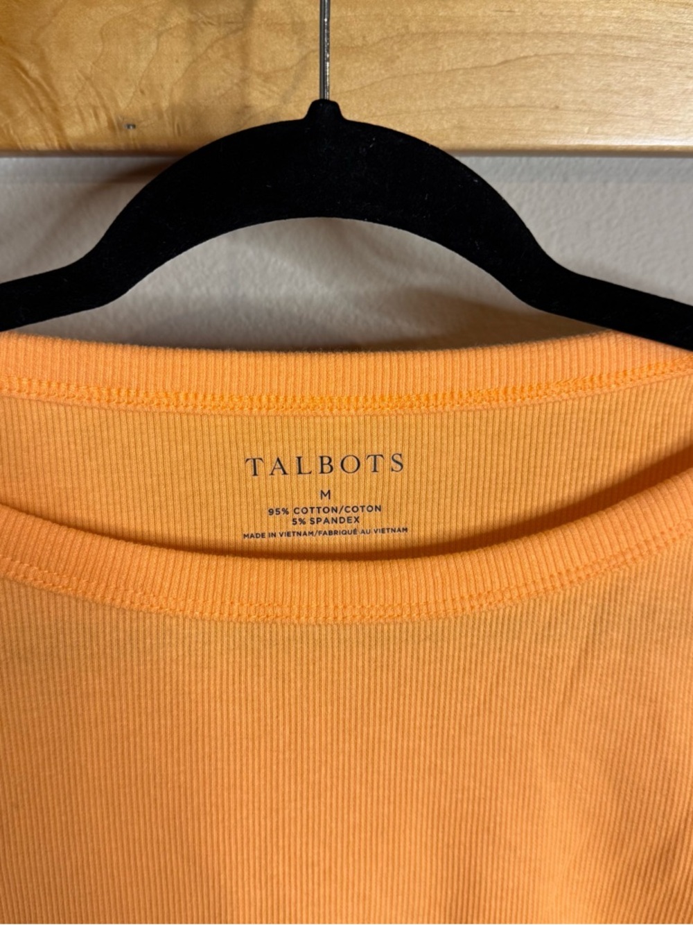 Talbots Orange Short Sleeve Boatneck Top - Picture 2 of 3